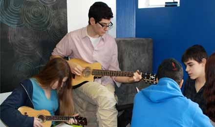 Riffs and jams flow through the hallways