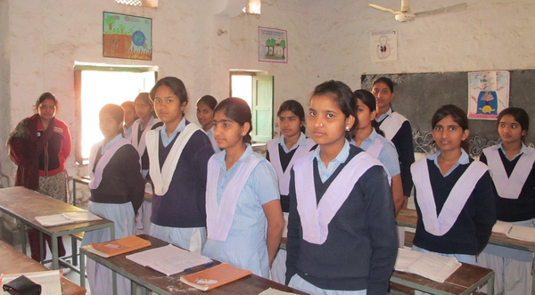 LEARNING: Students at the Veerni School in India in one of their classrooms. Shalhevets chapter of Girls Learn International hope to support the school wide increasing awareness of a gender gap in education in many parts of the world. 