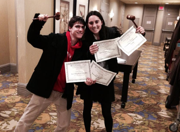 GAVELS: Juniors Daniel Steinberg and Sigal Spitzer won two awards each.