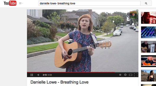 PASSION: Danielle Lowes music video Breathing Love was one of this years Drama one-acts.  She says music is a way around shyness.