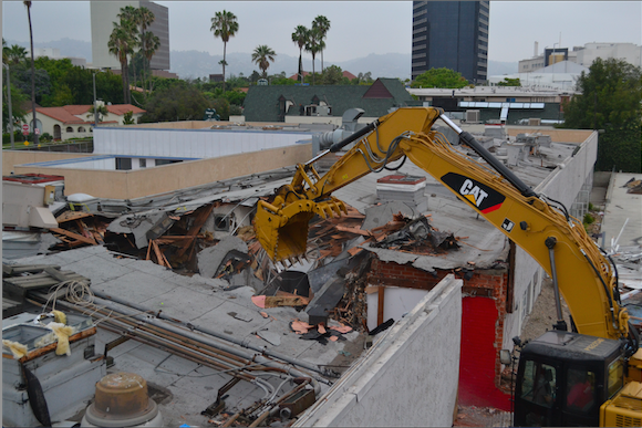 Demolition overhead view