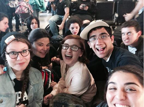 SMILES: After five days in Poland, the Class of 2014 landed at Ben Gurion airport in a different mood. 