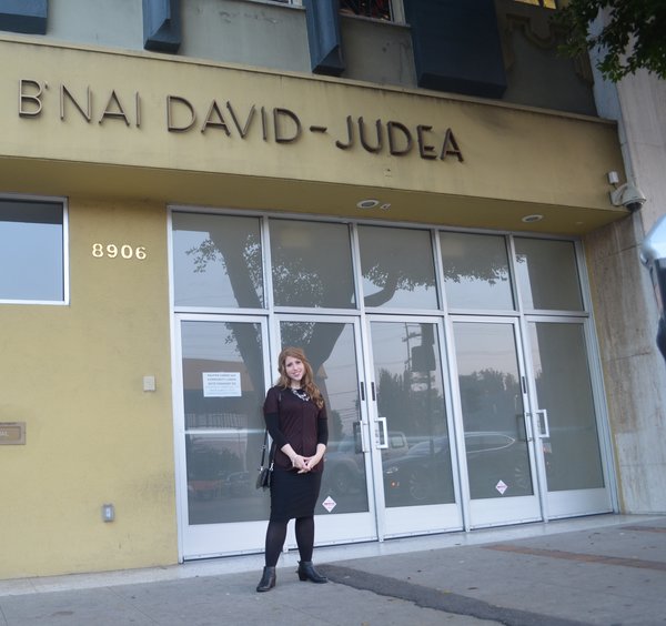 CHANGE: Alissa-Thomas Newborn outside Bnai David Judea in 2015, where she serves as spiritual leader.