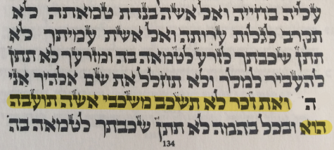 TRADITION: Leviticus 18:22, highlighted above, is the verse used by Rabbis to prohibit homosexual relations, but LGBT Jews have a different perspective on its meaning. 