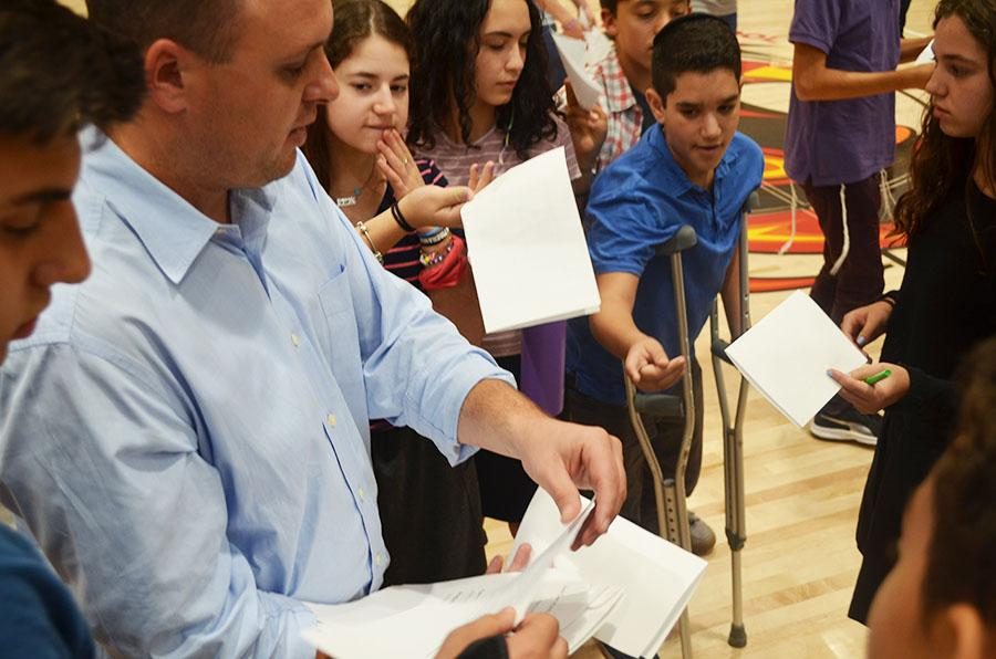 VOTING: General Studies Principal Mr. Daniel Weslow collected ballots from freshmen in grade-level representative elections for Fairness, Agenda and SAC. A committee of six students set the structure of this years elections.