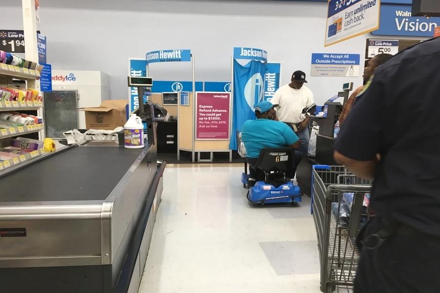 CHECKOUT: Selma has loan centers even in the Walmart store.