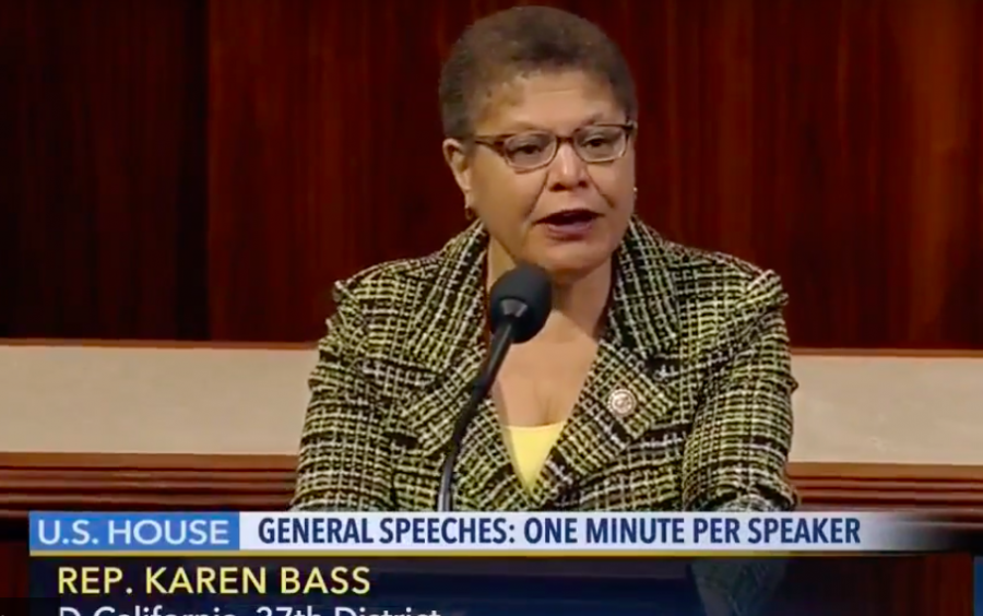 CONGRESS: U.S. Rep. Karen Bass, whose 37th Congressional District includes Shalhevet, spoke against President Trumps healthcare proposal on the floor of the House of Representatives March 24.