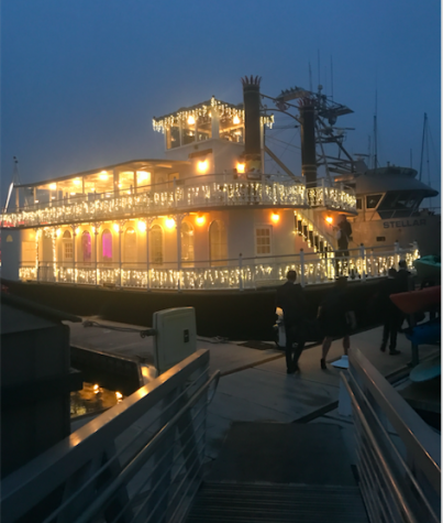 PIONEERS: Members of the class of 17 prepared to board the Scarlett Belle for a two-hour cruise in Channel Islands Harbor. They are the first Shalhevet seniors to forego prom for a chaperoned, alcohol-free culminating event.