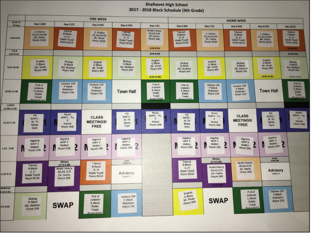 UPDATED:  Lunch
is 15 minutes longer for 9th grade than last year but MAP period still exists. Freshmen arranged their schedules as sticky tiles on a grid during orientation Aug. 24.