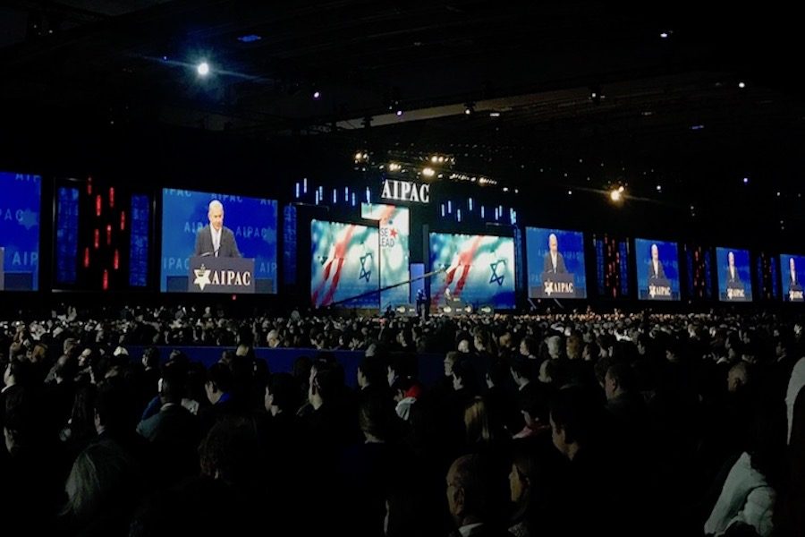 CROWD%3A+18%2C000+people+filled+the+Walter+E.+Washington+Convention+Center+in+Washington+DC+on+March+5+to+hear+from+Israeli+Prime+Minister+Benjamin+Netanyahu.