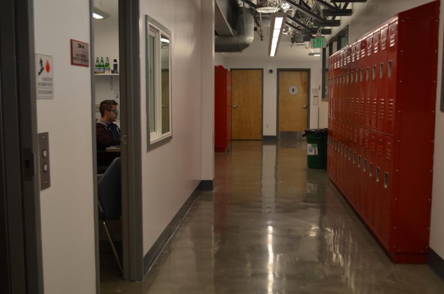 SPACE:    Technology Director Nick Parsons has a newly built office that used to be part of a wider hallway. Five teachers also got their own offices for the first time this year. BP photo by Neima Fax.