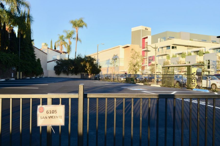 LOCKED:  The student parking lot gate, still locked for now, is scheduled to open next Monday. Six of the 17 spots there will be occupied by seniors who did not win the lottery to park in Tom Bergins.