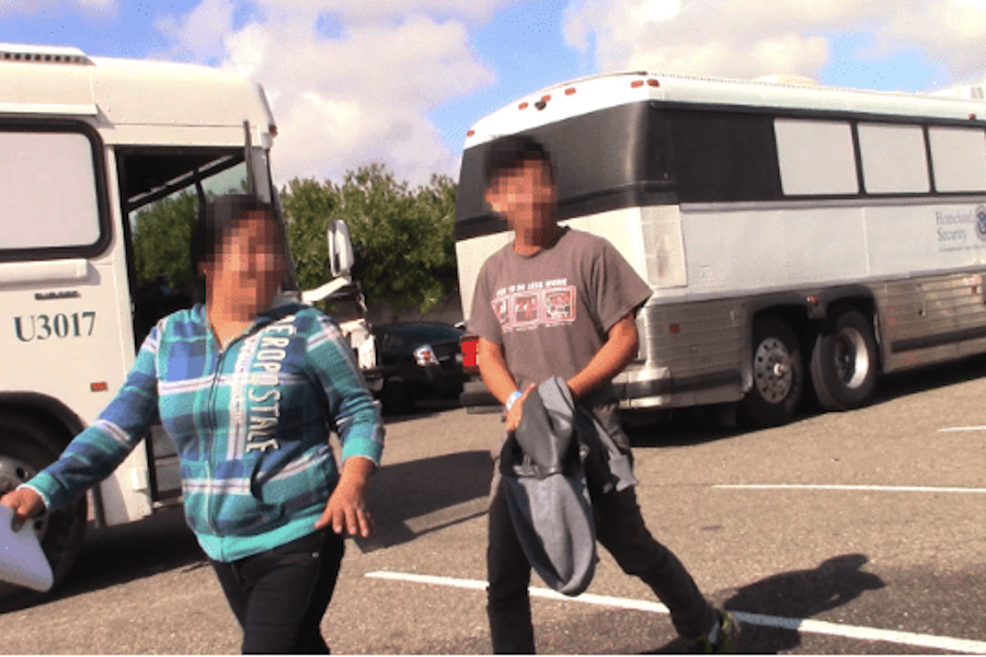 ARRIVAL:   A 17-year-old and his mother, both from Guatemala, were released in Phoenix Jan. 16 into the U.S. to await their asylum hearing. Faces are blurred to protect their identities. 