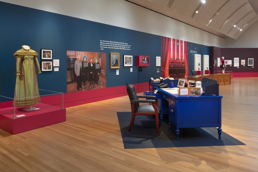 MODELS:   The exhibit uses recreations of important objects from GInsburgs life to illustrate the moments that turned Ginsburg into the icon she is now.
 Photo by Robert Wedemeyer