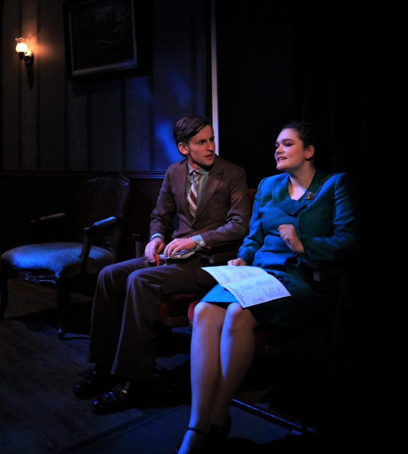 Jacob Lefkowitz Brooks and Ariel Urman played critics with little appreciation for theater in last months performance of Tom Stoppards The Real Inspector Hound in the Wildfire Theater Lab.