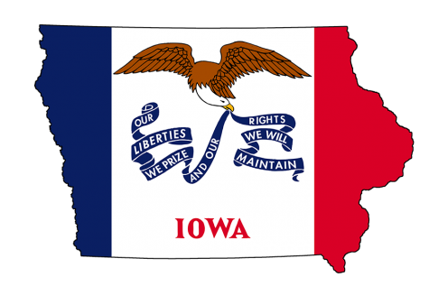 UPCOMING: Residents of Iowa, whose flag is shown above, are casting the first ballots of the 2020 presidential contest at caucuses tonight.