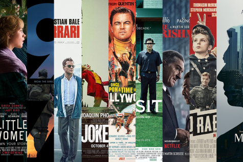 TOGETHER: These years Best Picture nominees are (left to right) Little Women, 1917, Ford v Ferrari, Joker, Once Upon a Time in Hollywood, Parasite, The Irishman, Jojo Rabbit and Marriage Story