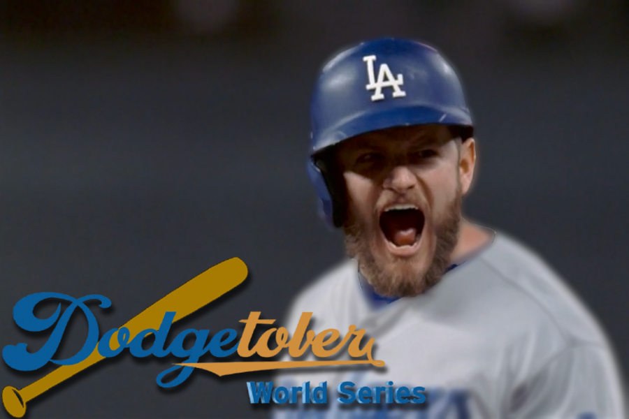 BASE+HIT%3A+Max+Muncy+celebrates+after+hitting+a+2-RBI+single+in+the+top+of+the+third+inning+in+Game+3+of+the+World+Series+on+Friday.