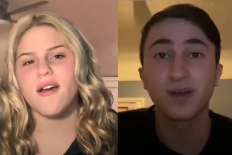 DUET: There was no Chanukah Concert this year, but singers made videos that were posted on Schoology. Emily Klausner and Noah Masliah recorded The Best Part by Daniel Caesar and H.E.R.