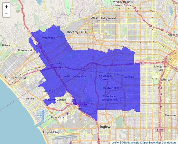 NEIGHBORHOOD: The 54th Assembly district includes Beverlywood, Pico-Robertson, Westwood and other areas where most Shalhevet students live.