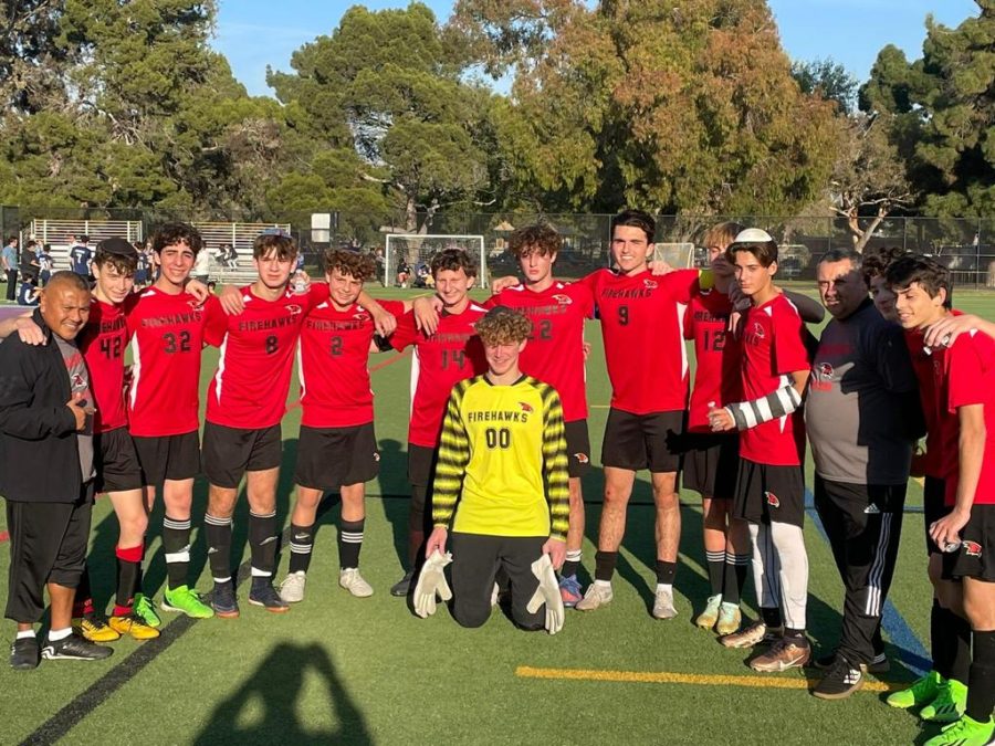 YOUNG: With no juniors present because of the 11th grade Chesed Trip, Shalhevet lost to Milken 3-0 on December Dec. 8. Due to this members of the team were forced to play new positions, to account for the five juniors away. Pictured above is the soccer team on Dec. 19, when juniors were also absent.