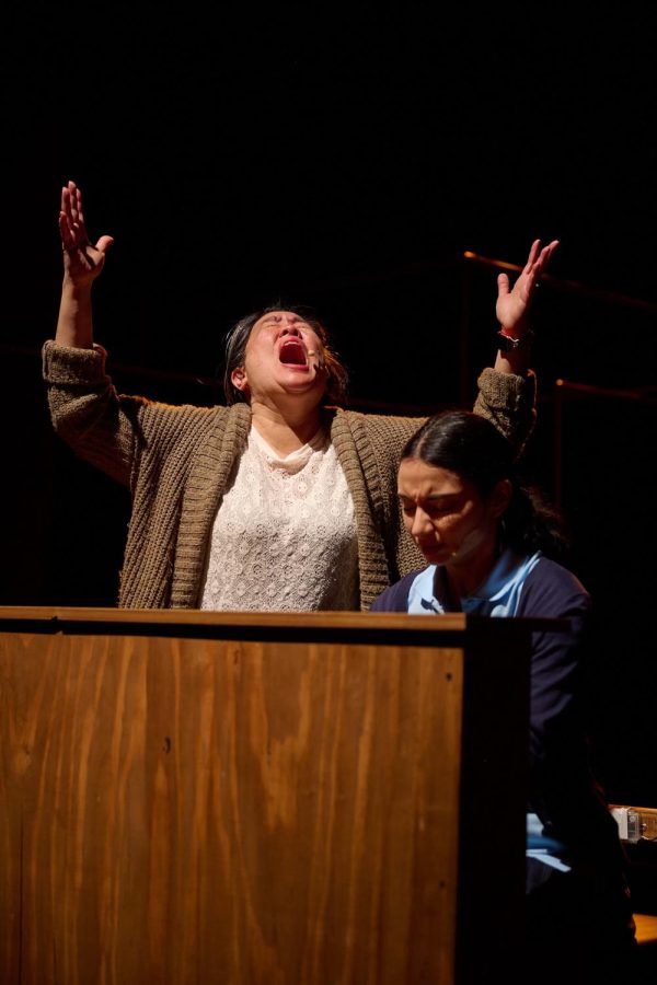 LIVE: From right to left, Ms. Liliana Talwatte and Ms. Gingerlily Lowe played Luna and her grandmother in the January performance of Tehilla’s play, “Gifted.”