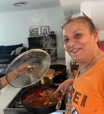 HOPE: Mrs. Inez Cohen Sasson  has been preparing home-cooked meals for her fellow evacuees since leaving Sderot.
