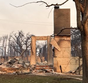 LOST: Junior Micah Shaked’s destroyed home in the Palisades. Most of his possessions burned in a catastrophic
wildfire that began Jan. 7 and swept through his neighborhood (Photo courtesy of Micah Shaked).